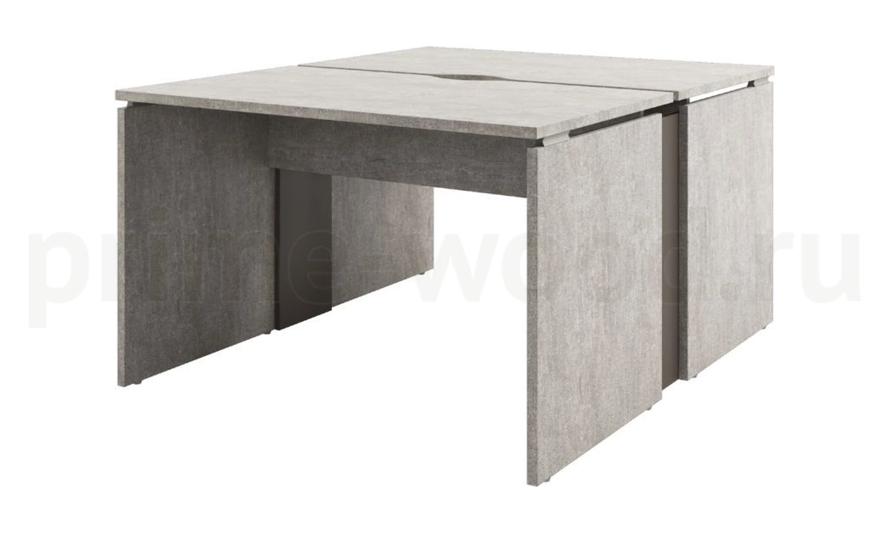 Стол письменный Solution 120x143x75 цвет: Акация Морава / Кашемир - фото 1